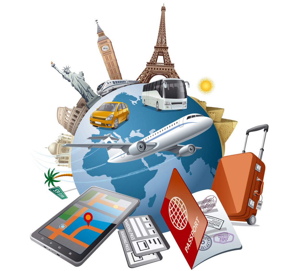 travelling world illustration