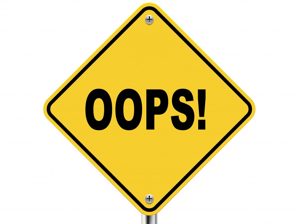 oops sign 3d illustration