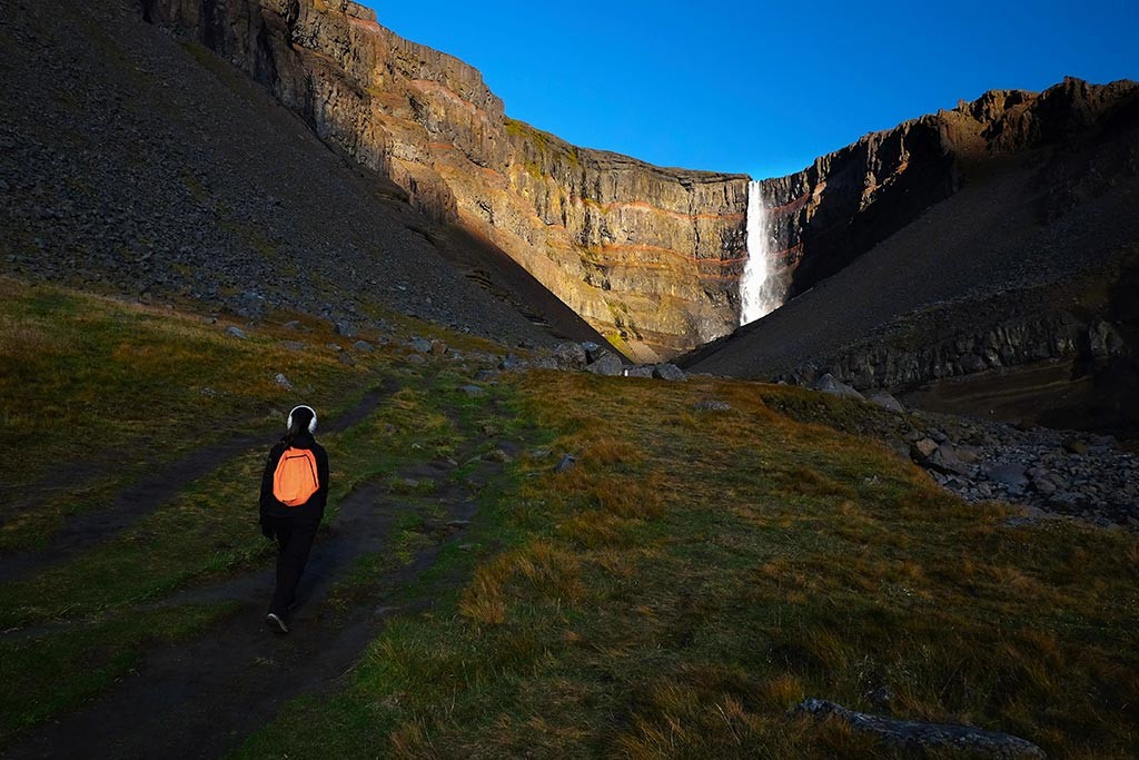 waterfall hiking in icekand
