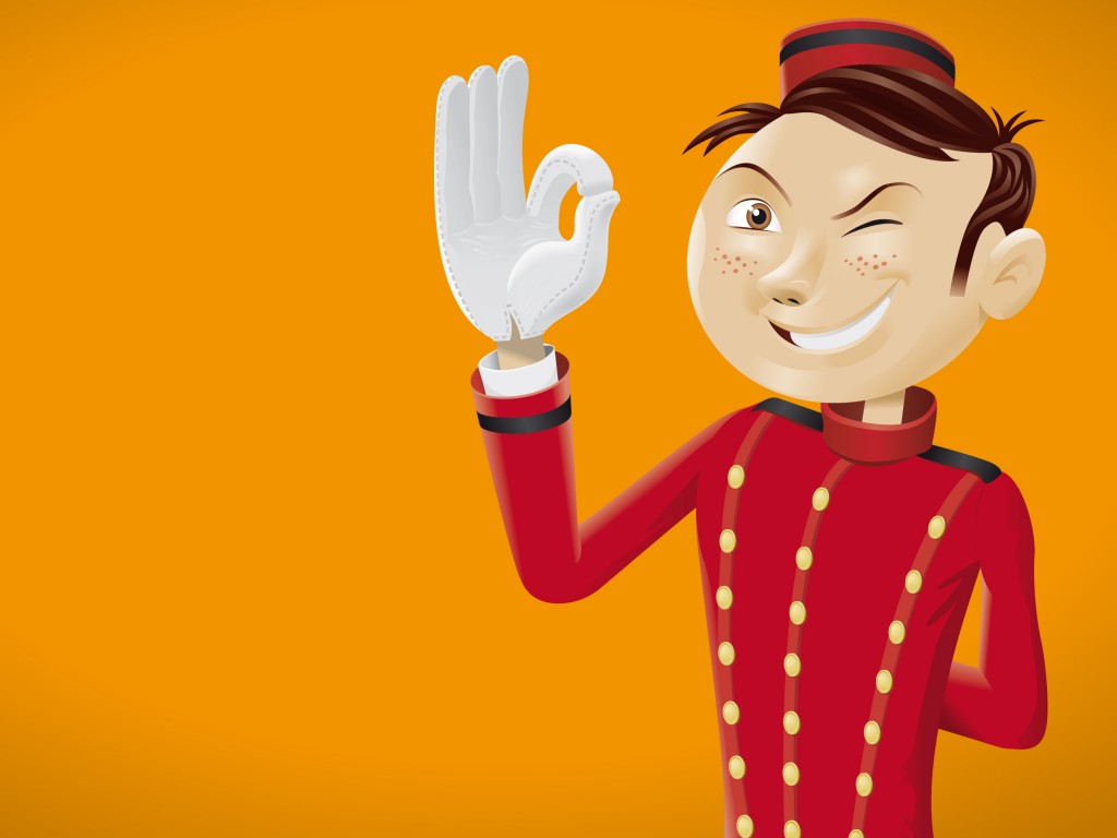 hotel reception illustration