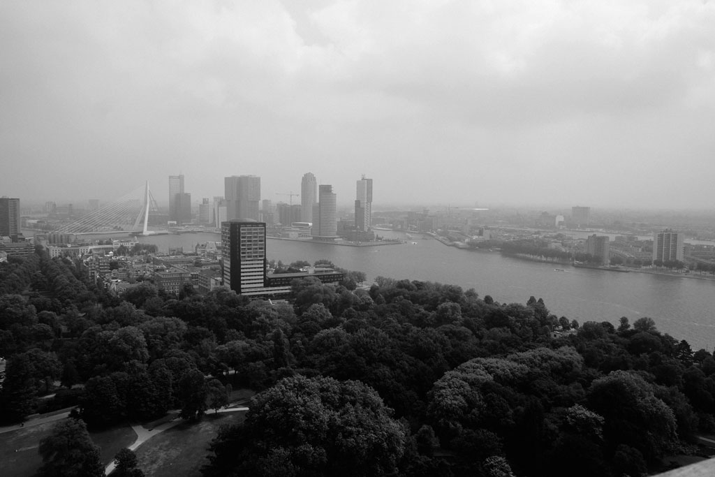 rotterdam city view from euromast tower